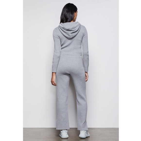 Good American Palazzo Side Slit Pants Grey Size 1 - Picture 2 of 10